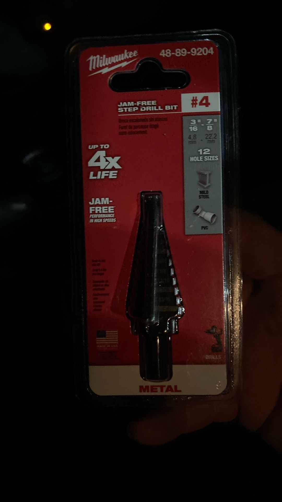 Milwaukee Gem Free Step Drill Bit x4