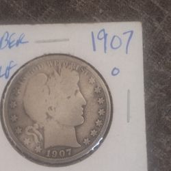 1907 O Barber Half Dollar  Key Date