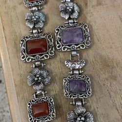 Pulseras Stainless Diferentes Colores De Piedras Joyerías Antigua Cada Una