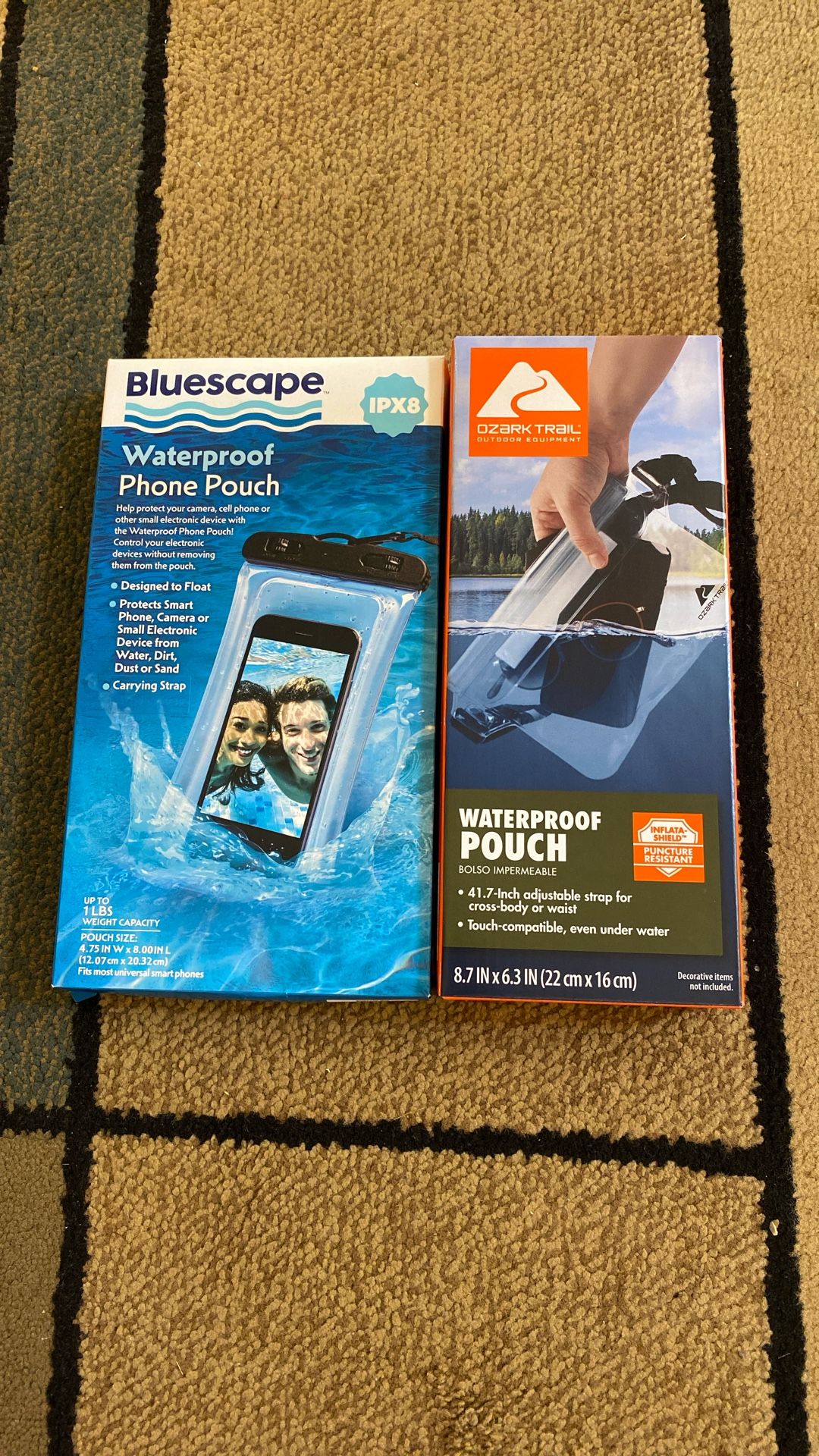 2 Waterproof Phone Pouches Brand New