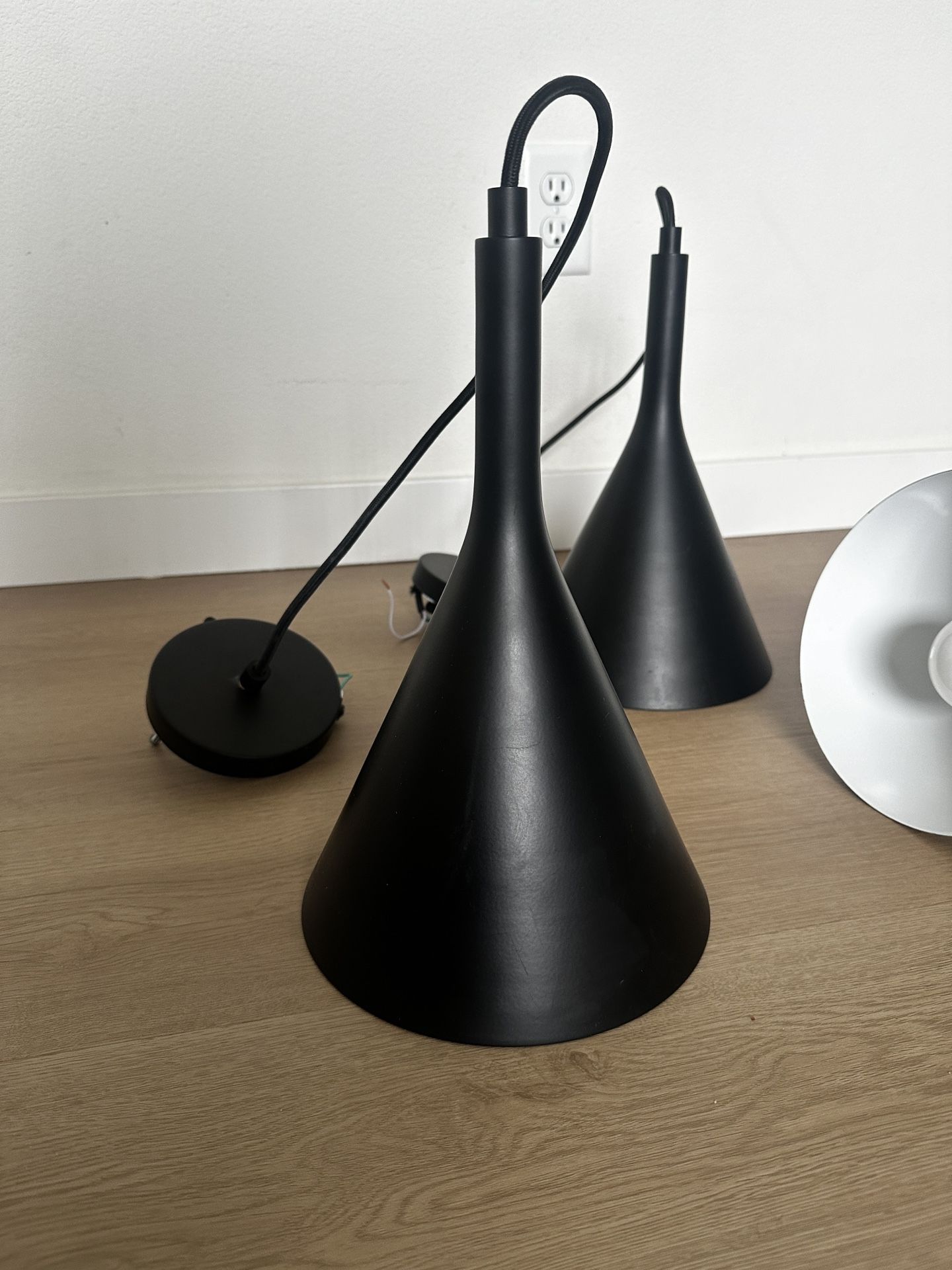 Matte Black Cone Pendant Lights