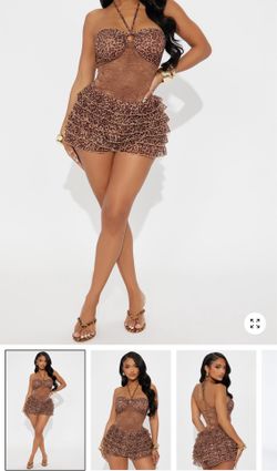 Leopard Mesh Romper