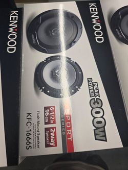 Kenwood KFC-1666S 300 Watts 6.5" 2-Way Car Coaxial Speakers with Sound Field Enhancer - Pair