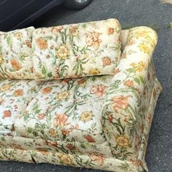 2 piece floral couch set