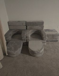 Heather Gray Pillows for Play Area or Kids Couch!