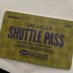 wknd 2 shuttle passes