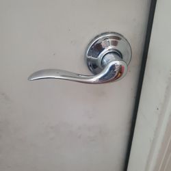 Door handles silver with privacy lock 13 sets