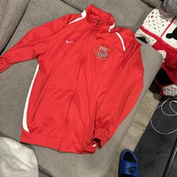 Nike Arsenal Track Jacket Red Men's Size M Long Sleeve `
