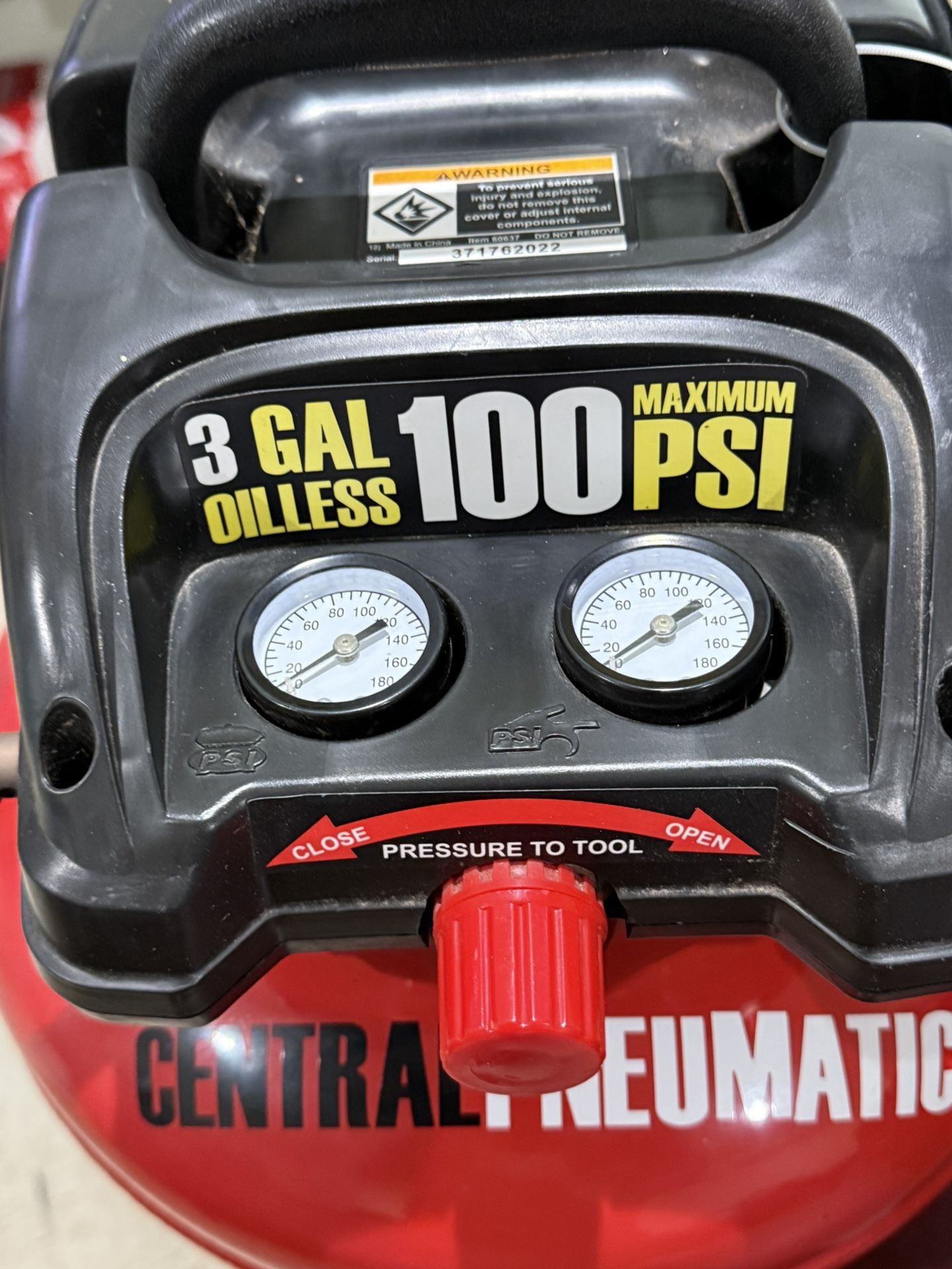 Central Pneumatic Air Compressor