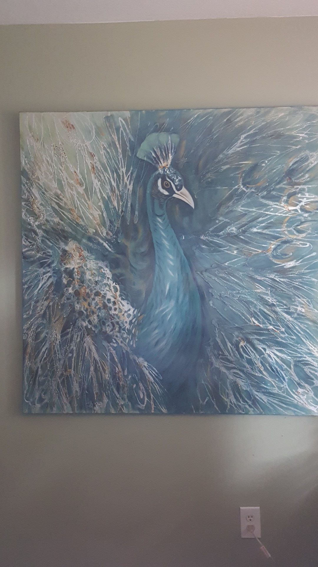 Pintura de pavo real 47x47