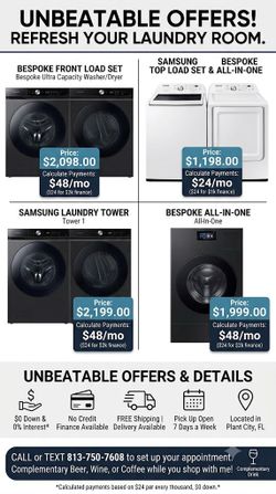 NEW Samsung Top Load Washer & Dryer Set - m