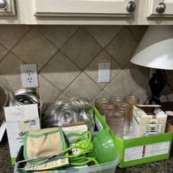 Canning Supplies—glass jars, Lids, Tools, Storage Containers