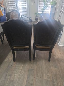 Brown dinning chairs 5pcs