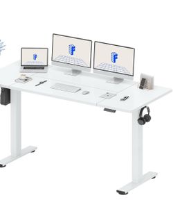 White Electric Standing Desk