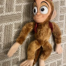 Vintage Disneyland WDW 19” Abu Aladdin Monkey Rubber Face Plush Stuffed Animal
