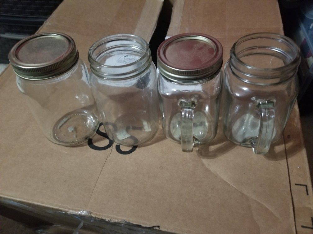 Mason Glass Jars/Mugs