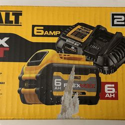 Dewalt FLEXVOLT 20V/60V MAX Lithium-Ion 6.0Ah Battery Pack with 6 Amp Output Charger