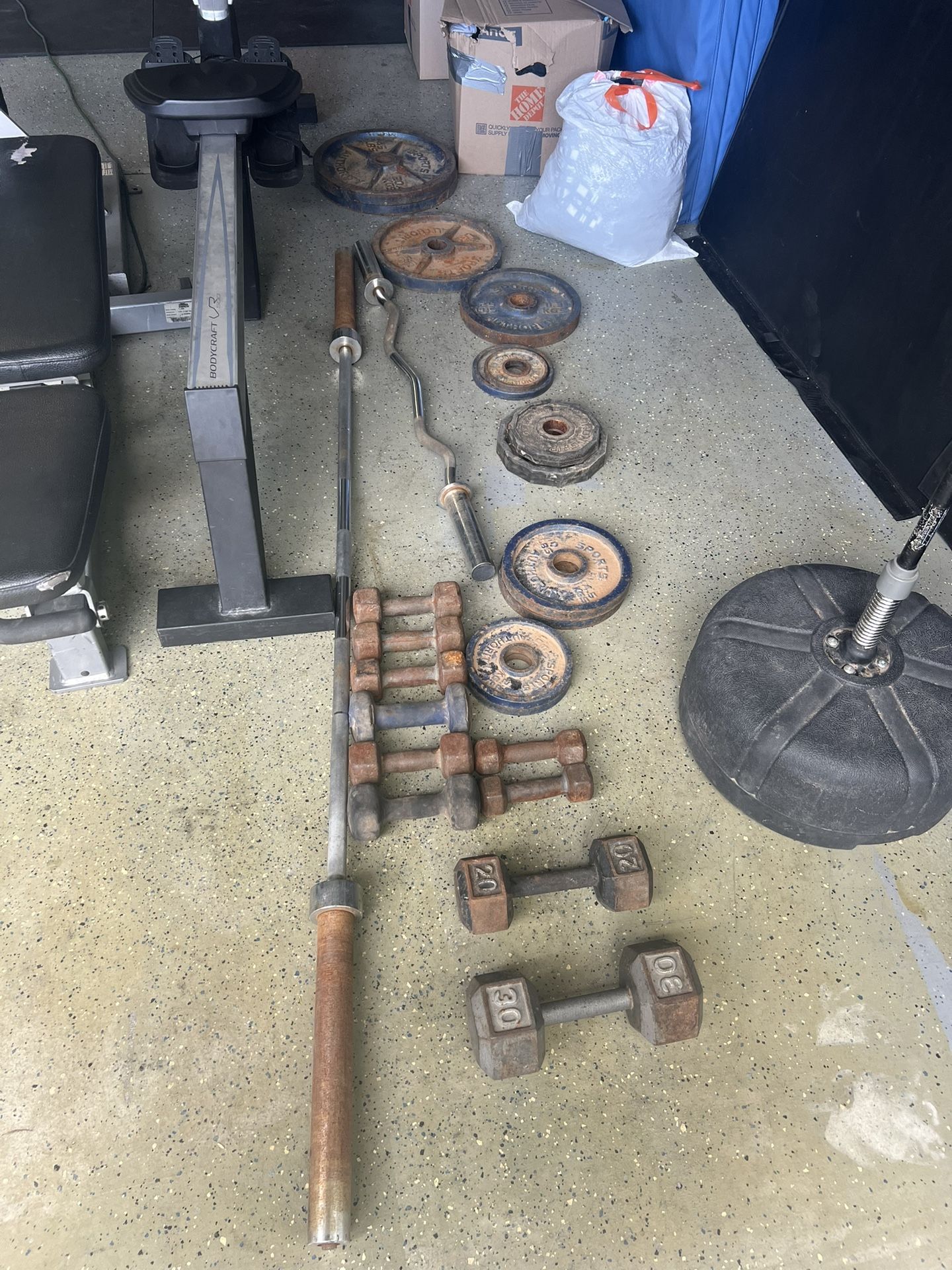 200lbs In Olympic Weights And Dumbbells Included 