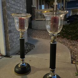 Glass Candle Holders