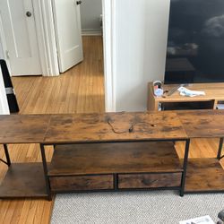 TV stand with LED light strip