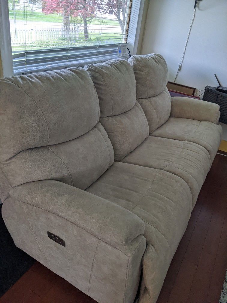 Like New La-Z-Boy Power Reclining Couch - Trouper Model