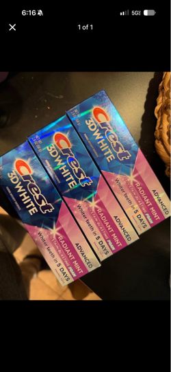 Crest 3D White Advanced Radiant Mint Toothpaste 3-Pack