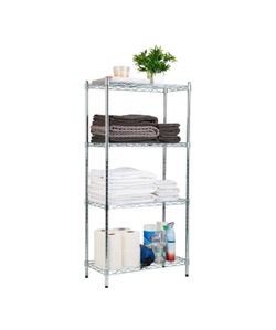 Set of Three Metal Storage Shelves with Four Tiers