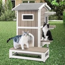 New 2 Story Insulated Weather Proof Cat House