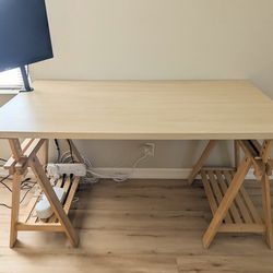 IKEA Linnmon Table/Desk With Mittback Trestle Legs