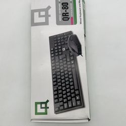 QR-80 KEYBOARD NOB WIRED WITH OPTICAL MOUSE 