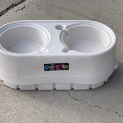 Raised Dog Food And Water Dish