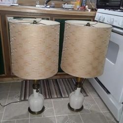 3 Antique Table Lamps All In Good Condition,  Individual Prices Are Below 