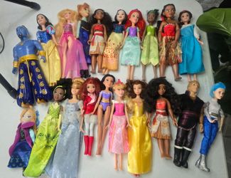 Disney princess barbie doll lot