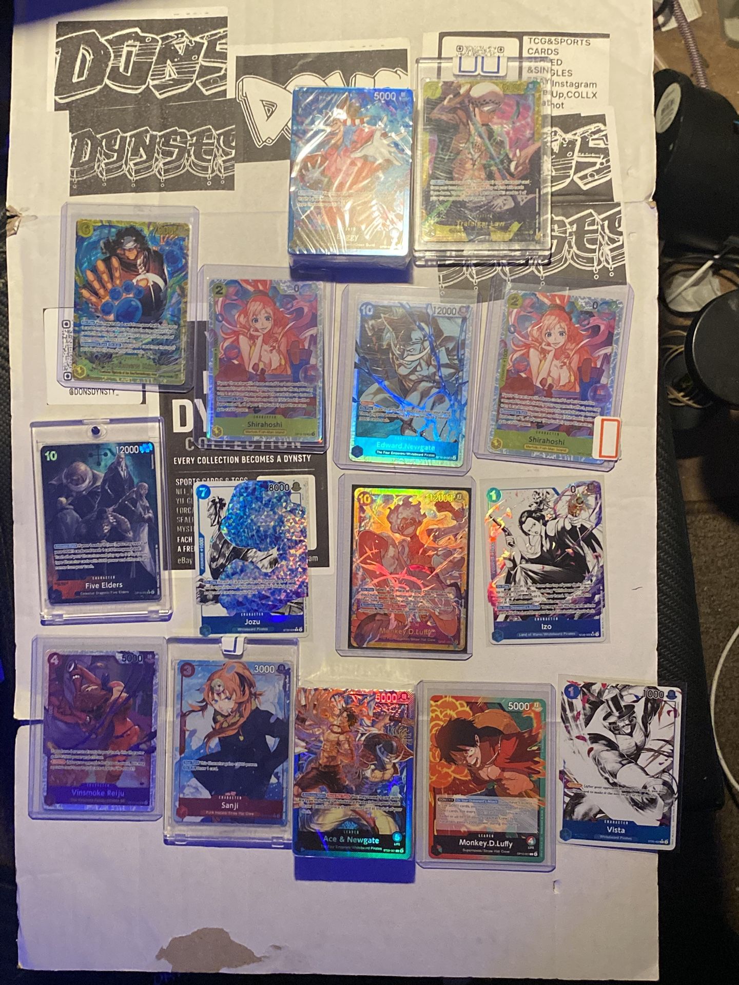 One Piece Card Game Whole Collection Holos, Rares & Popular Characters |