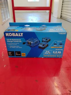 Kobalt 24V 4.0Ah Batteries & Charger Combo Kit