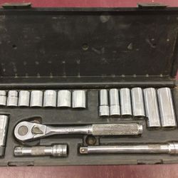 S&K USA SOCKET SET 3/8” DRIVE WITH K-D USA RATCHET SAE / STANDARD DEEP AND SHALLOW SK