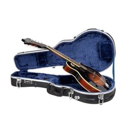 Crossrock ABS Molded Case for F-Style Mandolin with Removable Shoulder Straps-Black(CRA862MFBK)