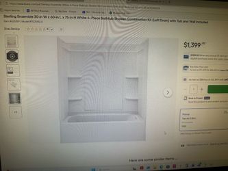 Sterling Vikrell Wall with Tub (Right Drain)