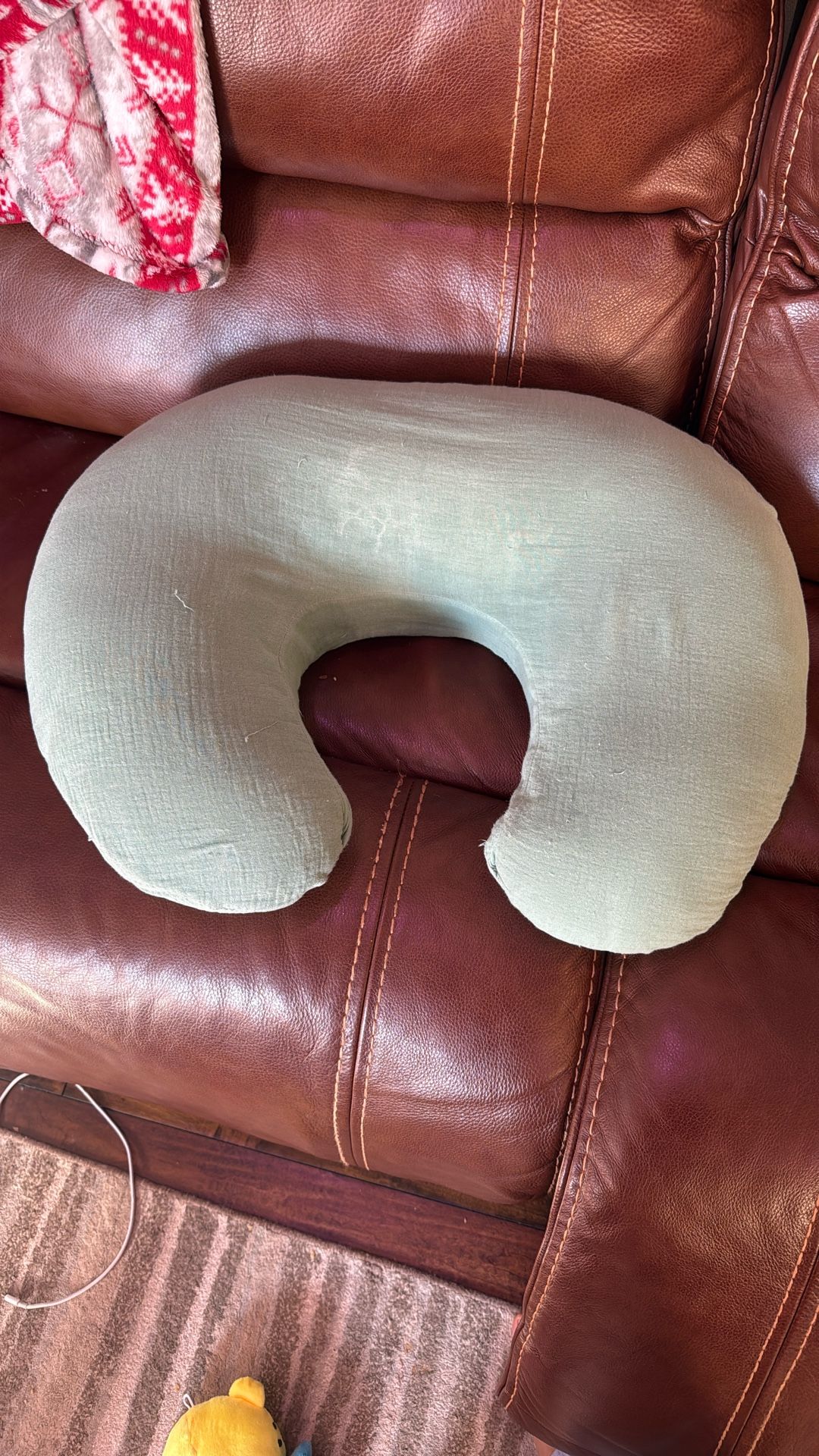 Boppi OG Nursing Pillow With Organic Green Muslin Cover