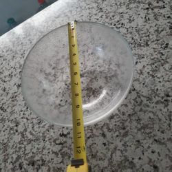 Vintage  Hammered Glass Bowl 10 In Across