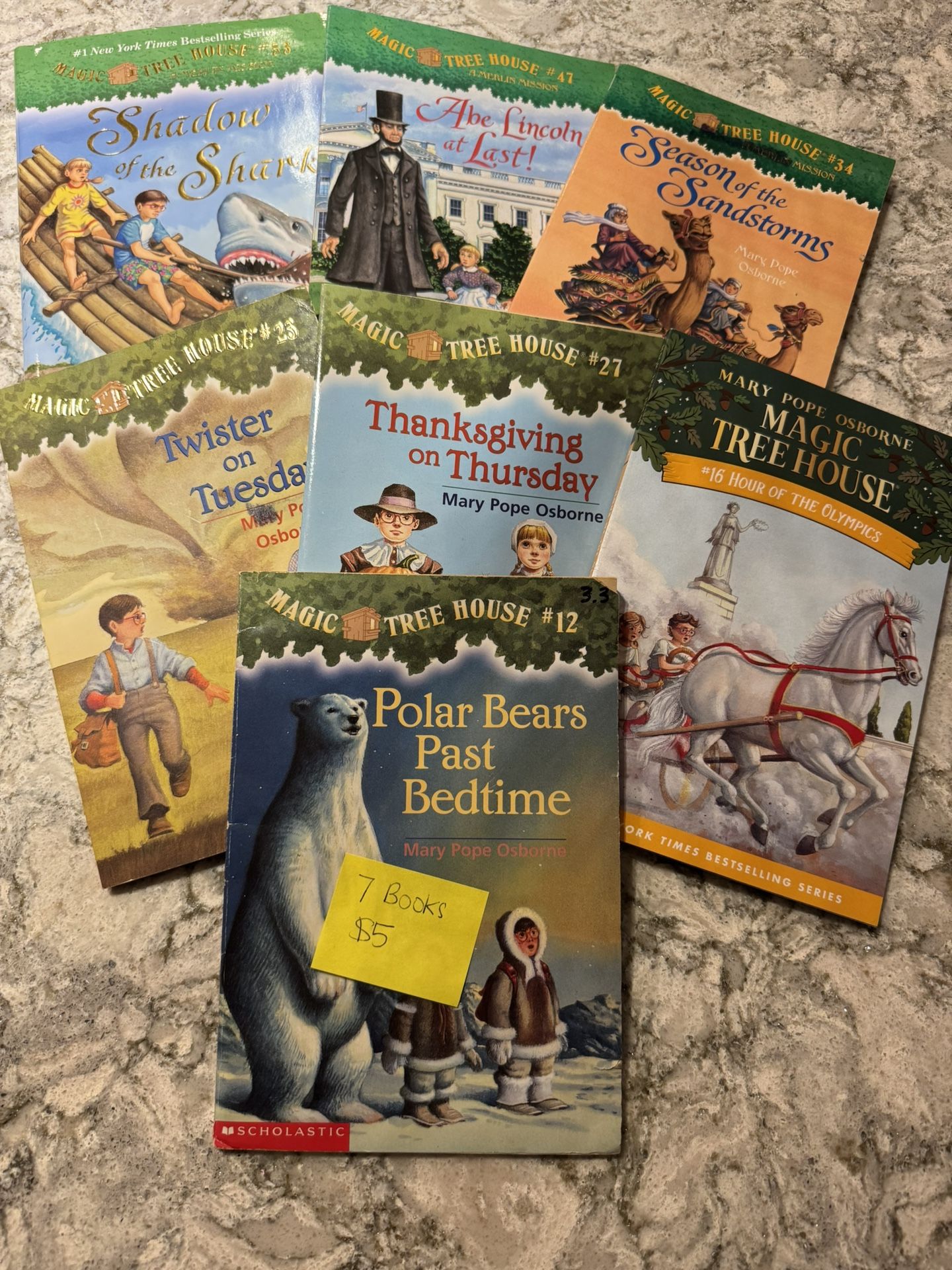 7 Magic Tree House Books