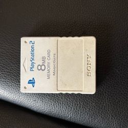 Ps2 8mb white  Memory Card CLASSIC Jps Back 