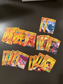 Lot of 252 of the 1995 FLEER MARVEL OVERPOWER TRADING CARDS ( each.50¢ )