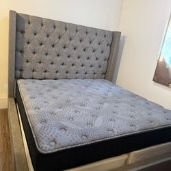 Upholstery King Size Bed - Mattress 