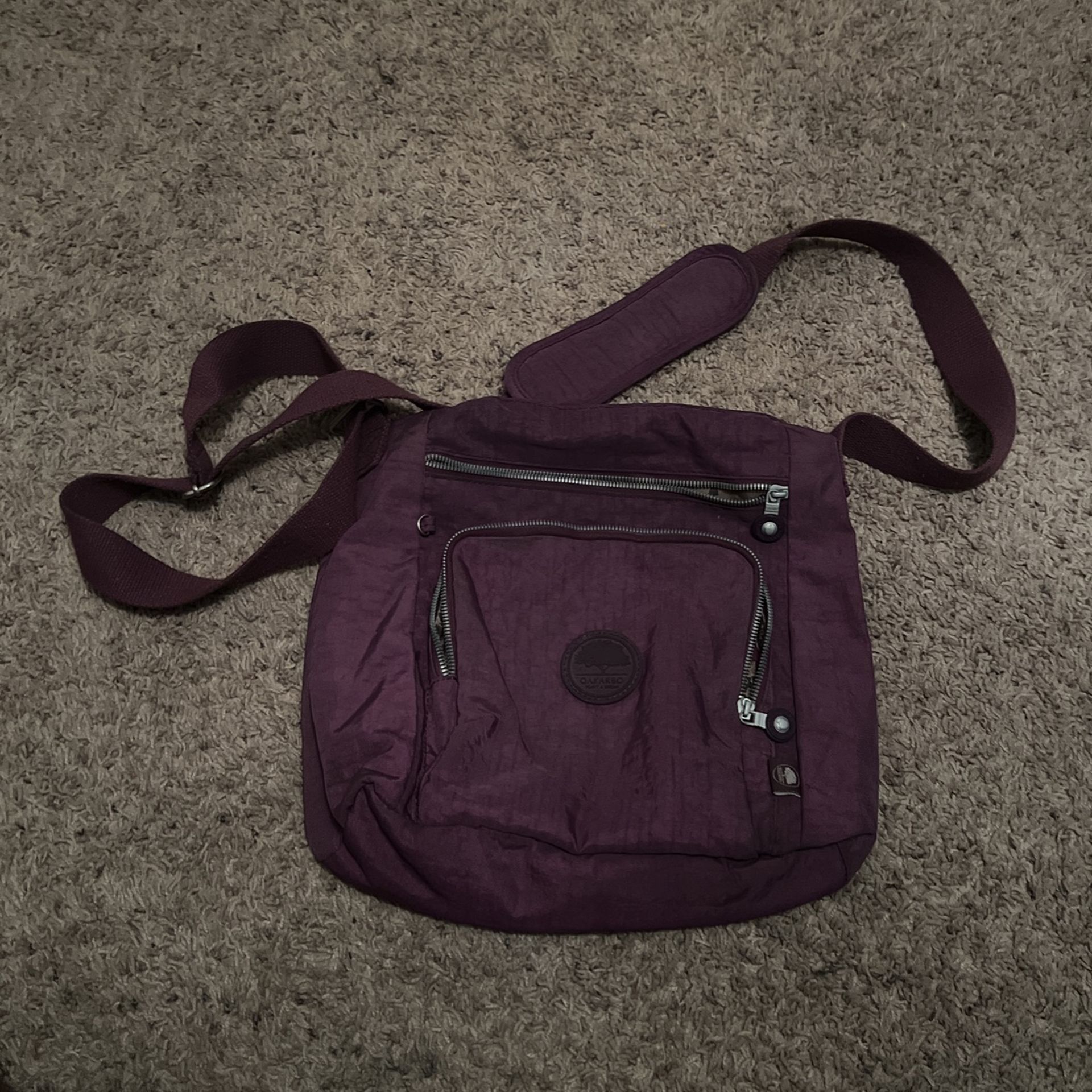 Rare Oakarbo Purple Nylon Bag Crossbody Purse