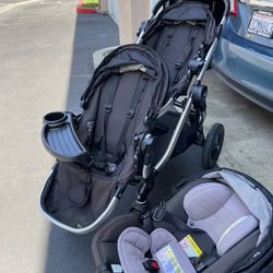 City Jogger Double Stroller And Car seat 