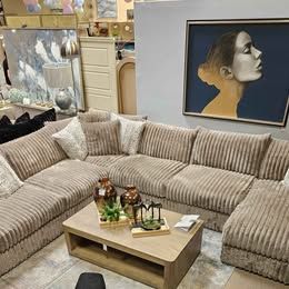 4 pc Fawzi Feather Blend Oversize Comfy Sectional
