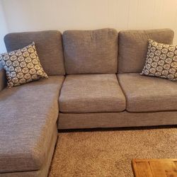 Gray Modern Reversible Sectional Sofa