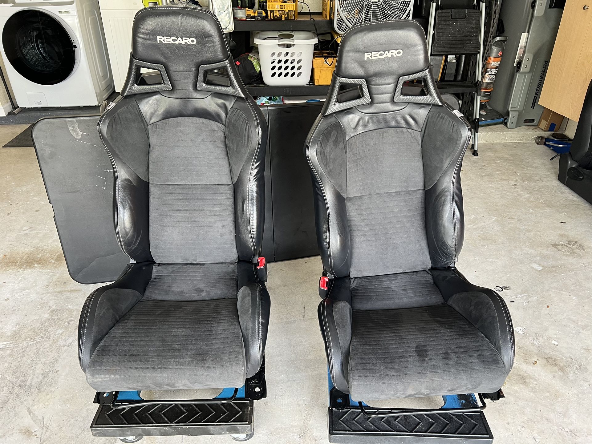Evo X Mitsubishi Evolution X Recaro Front Seats Leather Suede