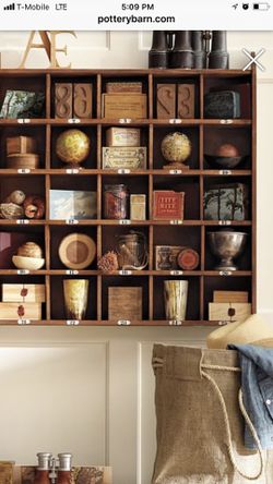 All wood Display shelve, piece repaired ,no numbers